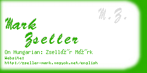 mark zseller business card